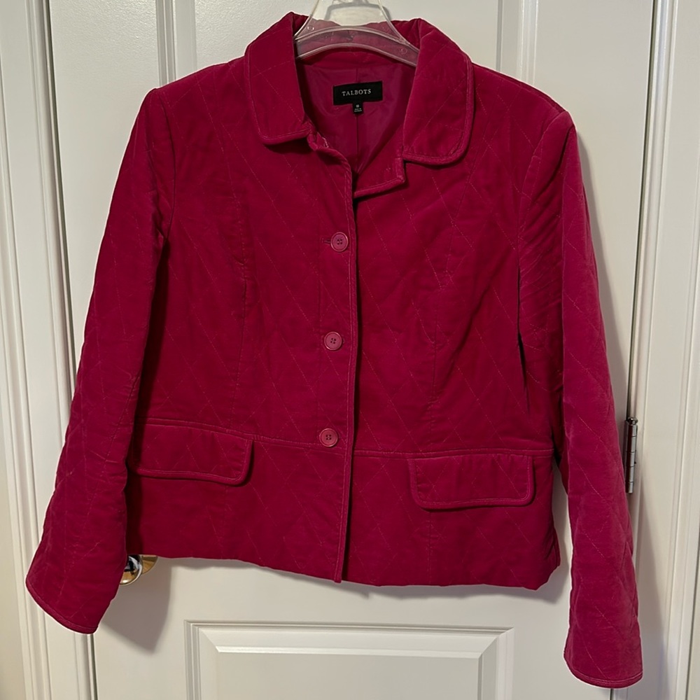 Talbots Quilted Magenta Jacket